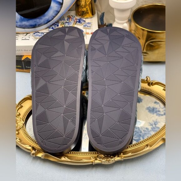 🆕 KURT GEIGER LONDON 🧿 NWOB Blue Denim Meena Eagle Slides, Sz EU 41 US10 - Picture 12 of 12